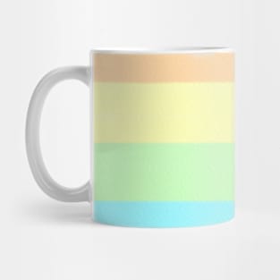 Unicorn pastel stripes watercolor artwork Mug